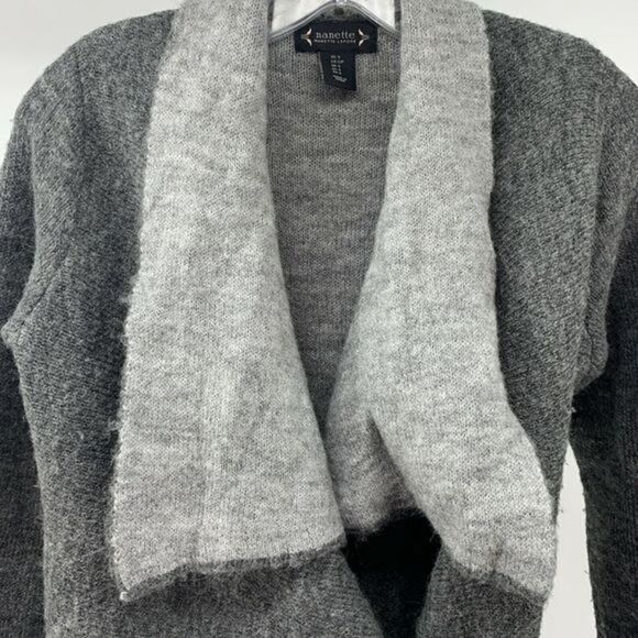 Nanette Lepore Gray Wool Blend Draped Cardigan S - Picture 5 of 8